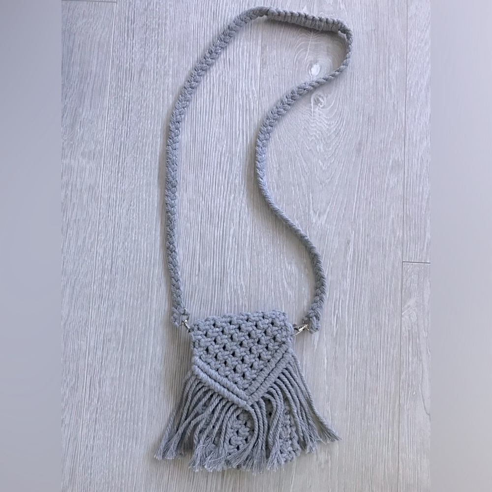 Handmade Boho Macrame Cellphone Crossbody Bag